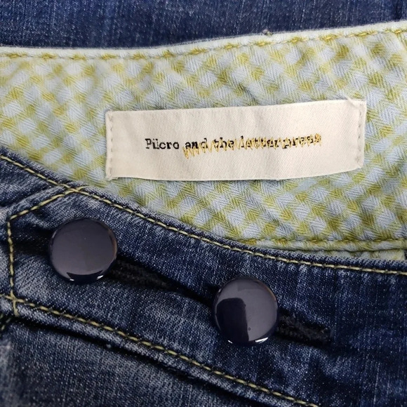 Pilcro Anthropologie Sailor Jeans Slim Straight Ankle Dark Wash Denim - Picture 6 of 10